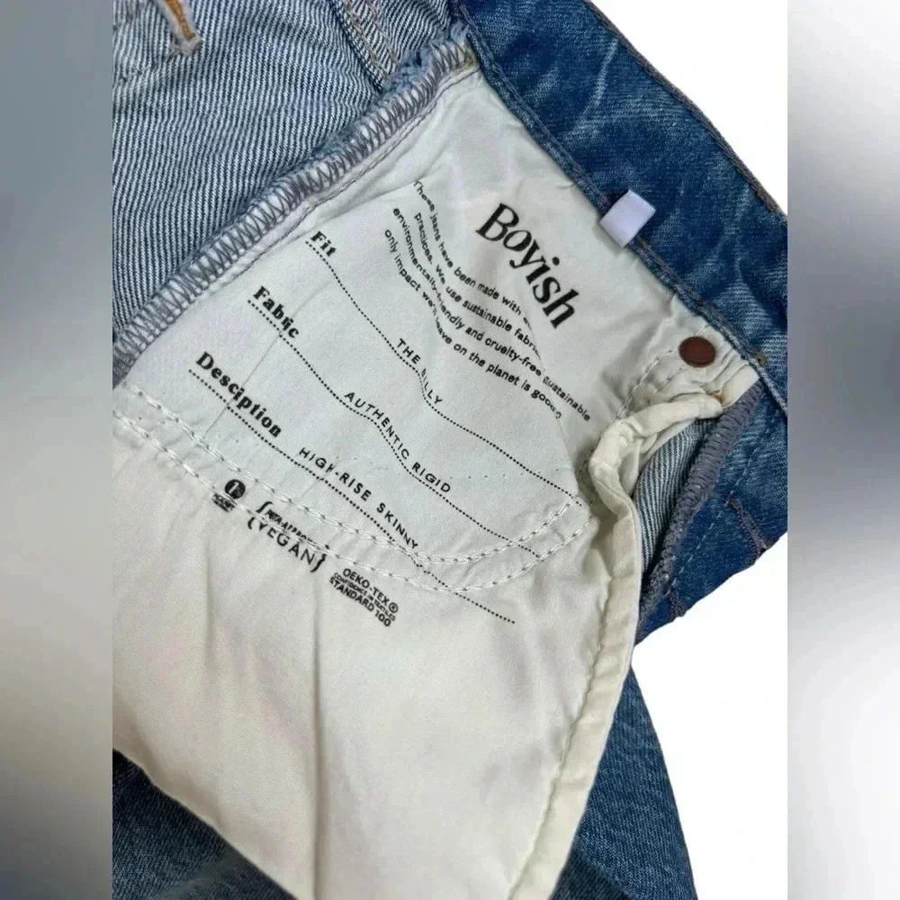 Boyish The Billy High Rise Skinny Far Country style 101031-24 size 24 Distressed - Picture 2 of 10